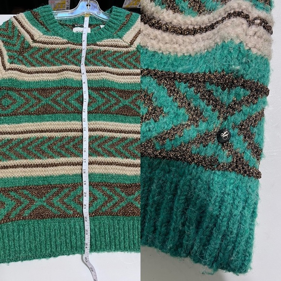 Scotch & Soda Metallic Fair Isle Sweater Wool Alpaca Blend - Picture 7 of 10